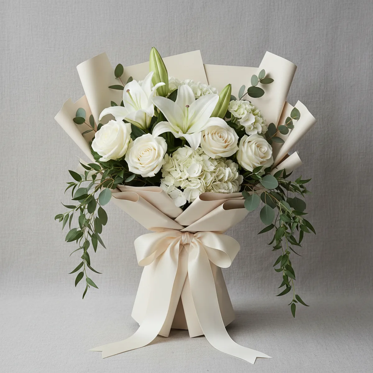 Sympathy White Bouquet — Austin bouquet delivery ($80 - $140)